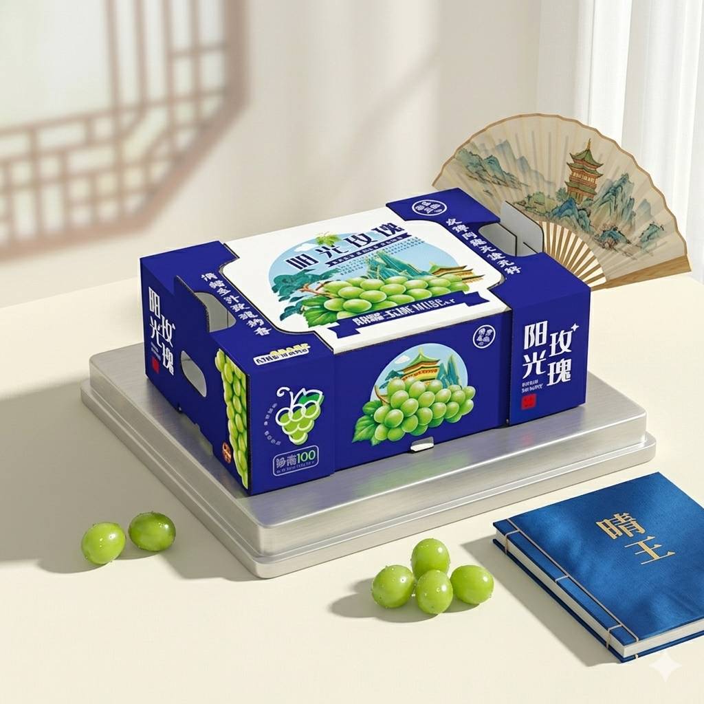 Custom Corrugated Fruit Carton Box for Grapes
