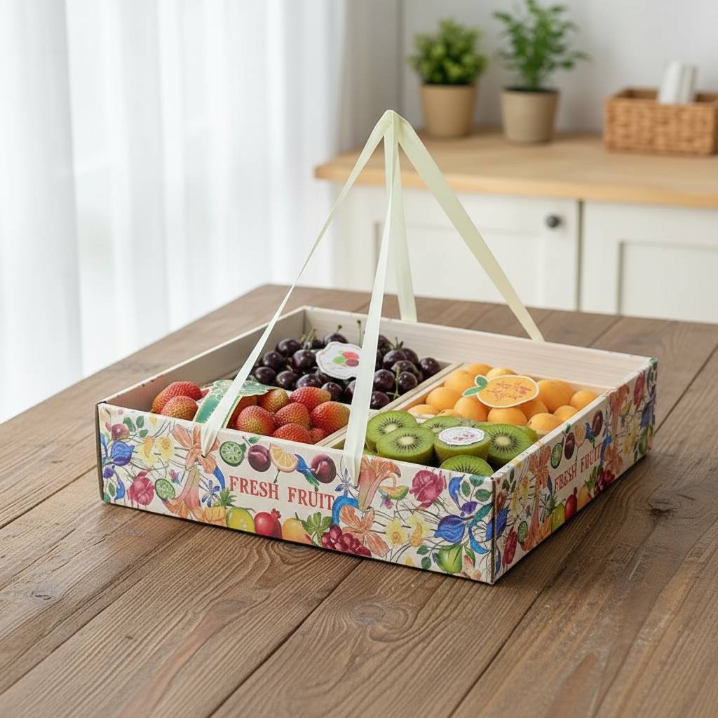 Elegant Eco Friendly Fruit Packaging Paper Boxes With Dividers