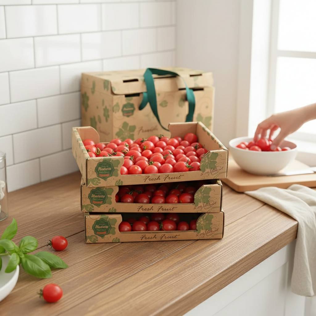 High quality personalized stackable produce packaging box for wholesale suppliers