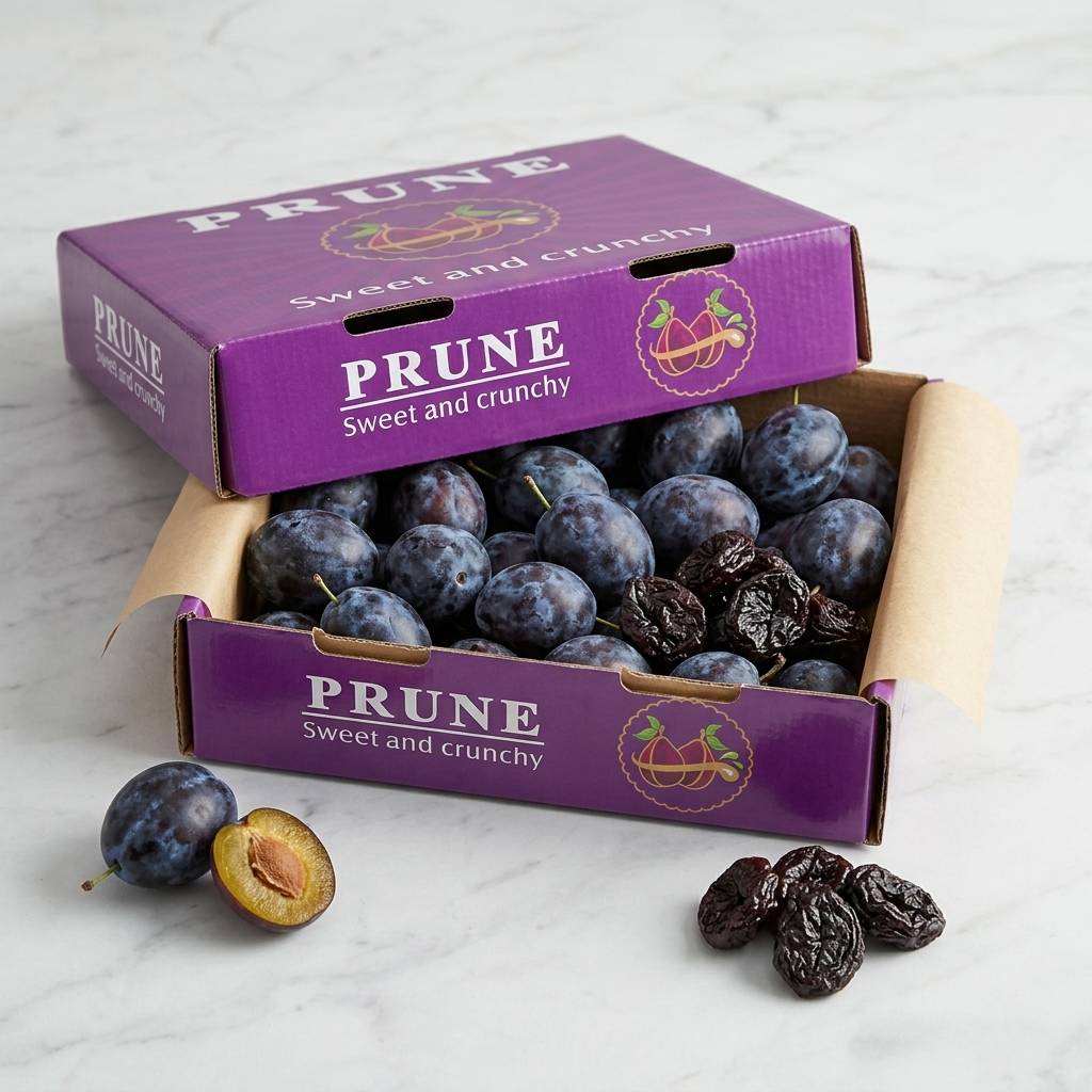 Custom Printed Produce Cartons For Elegant Prune Display