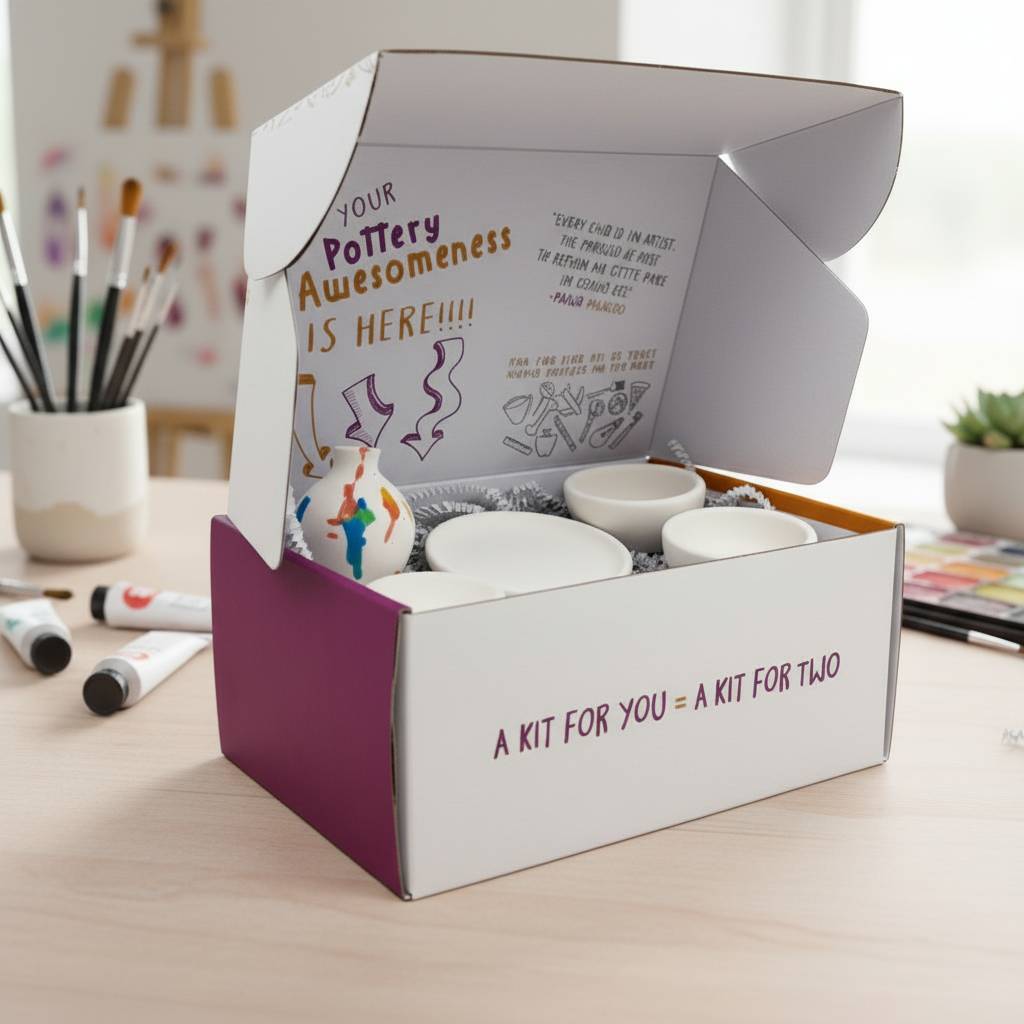 Sturdy White Mailer Boxes For Safe Pottery Kit Shipping
