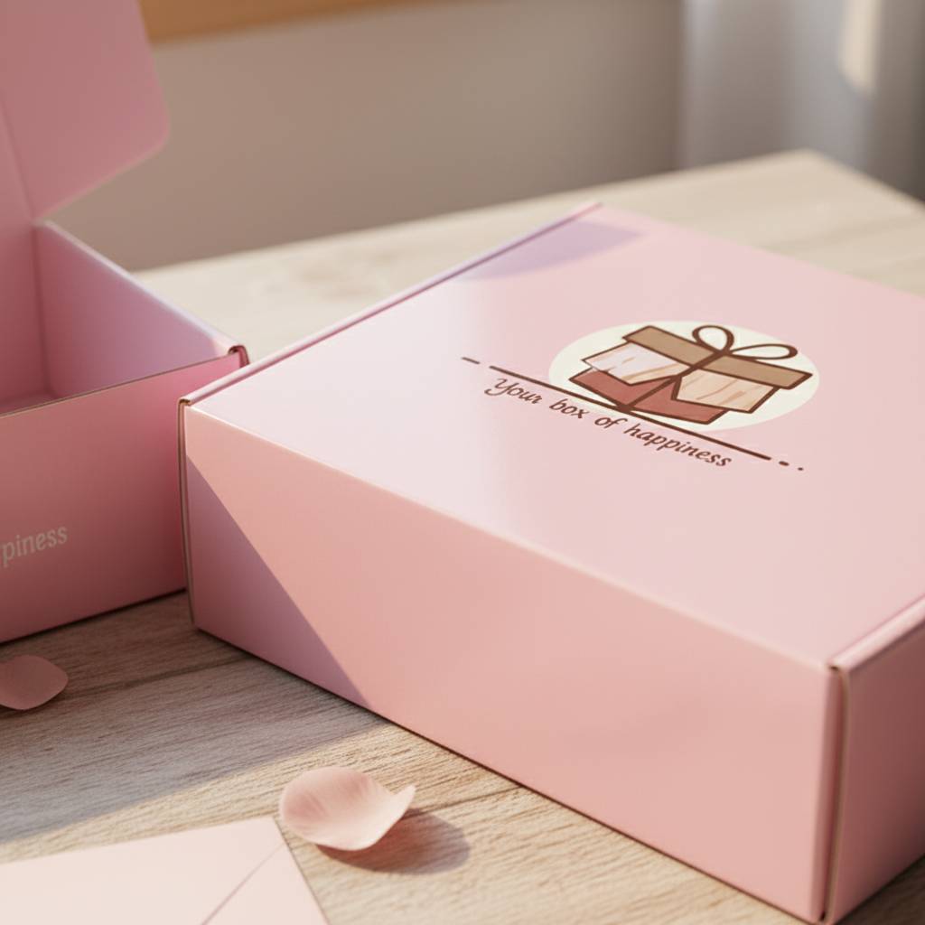 Elegant Pink Jewelry Packaging Shipping Mailer Box For Boutique Brand Retail