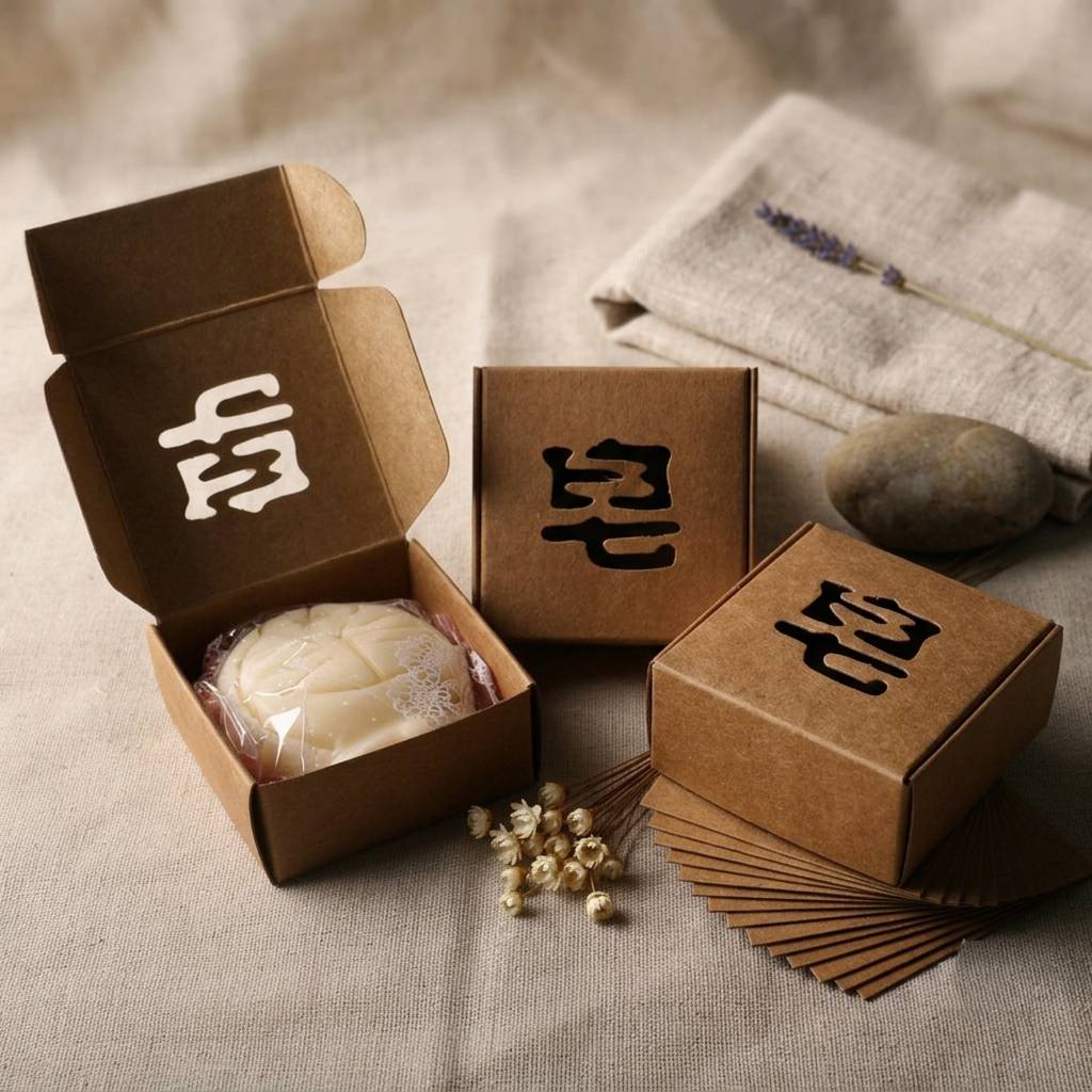 Luxury Custom Soap Packaging Boxes Made From Natural Kraft