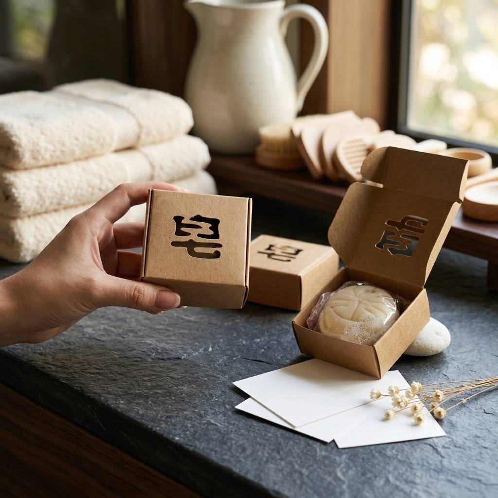 Custom Printed Kraft Paper Boxes For Artisanal Handmade Soap