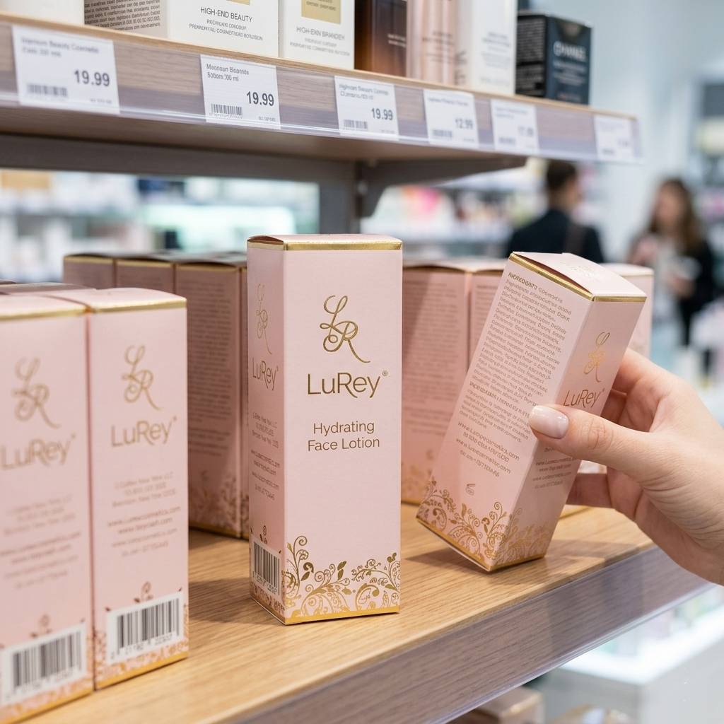 Eco-Friendly Hot-Stamped Foldable Cosmetic Gift Paper Box with Logo