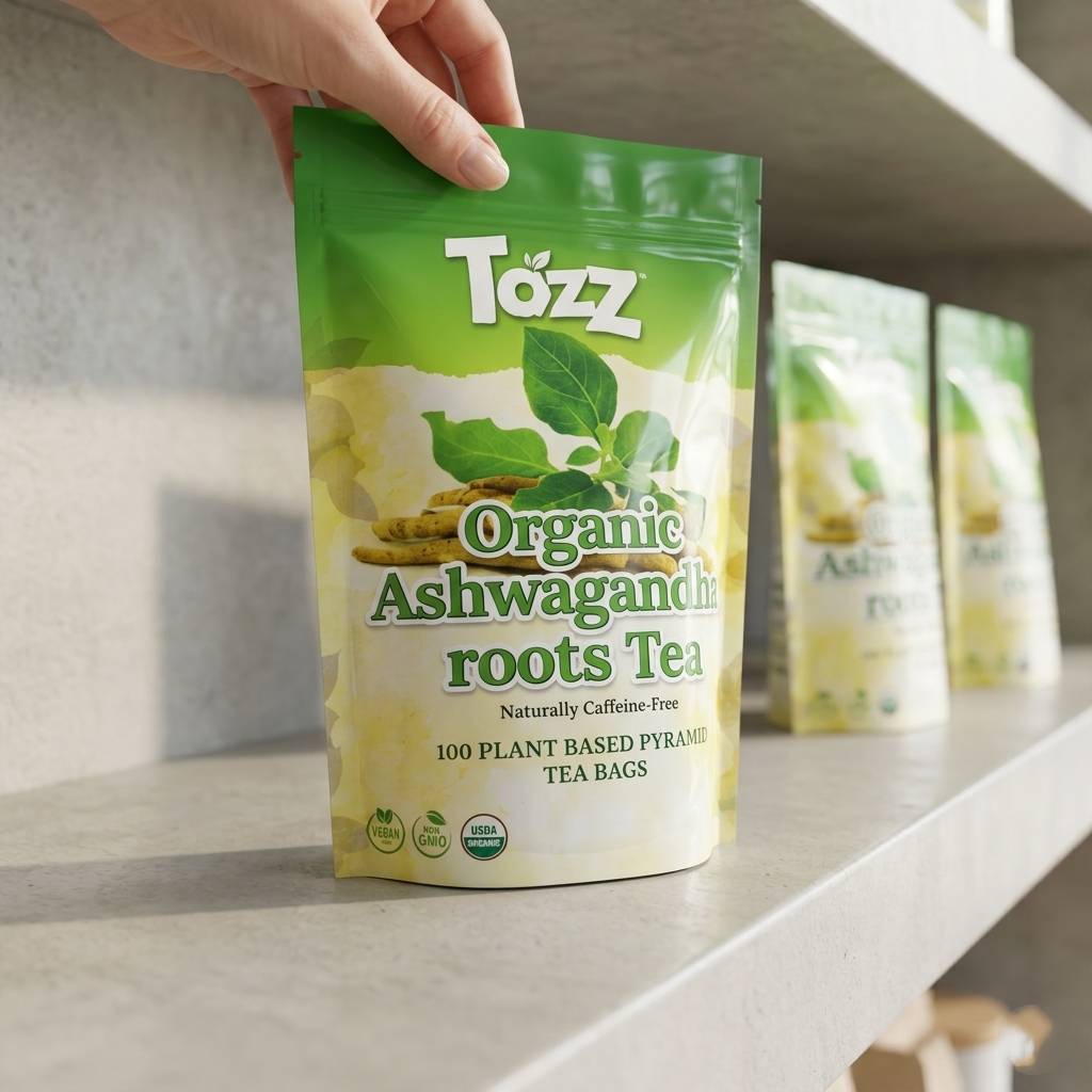 Flat Bottom Pouch Bag with Valve and Zipper for Coffee Bean Tea Packaging