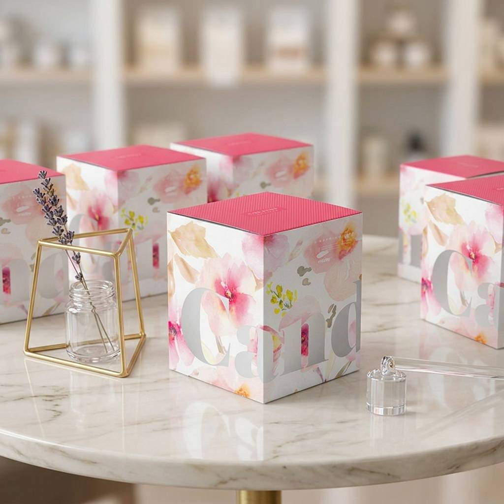 Custom Logo Design Print Candle Jars Package Box Packaging