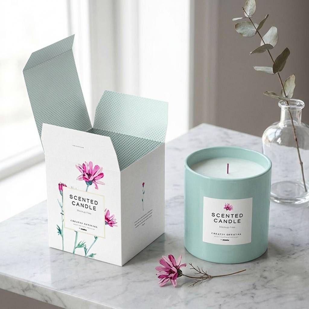 Wholesale Elegant Printed Paper Box For Scented Candle Packaging