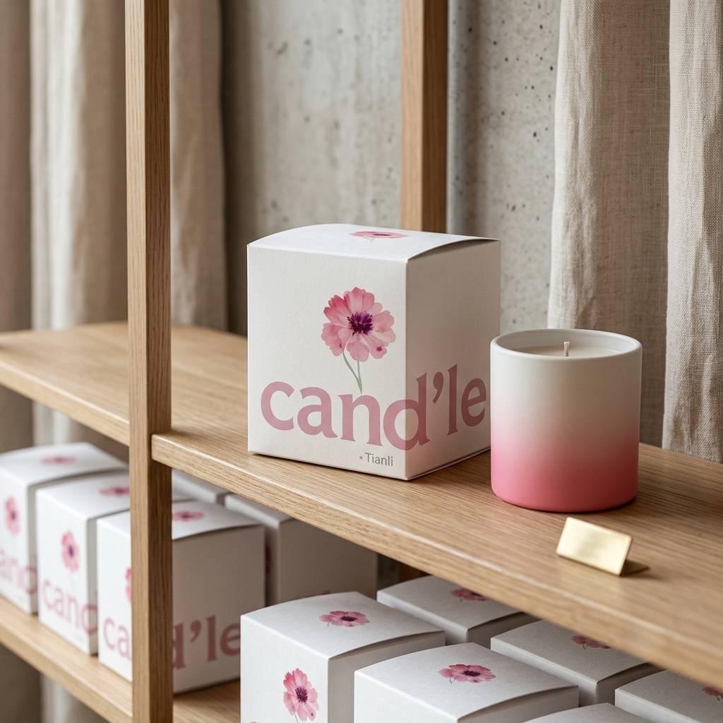 Candle Gift Boxes Packaging Candle Jar Box with Glossy Lamination