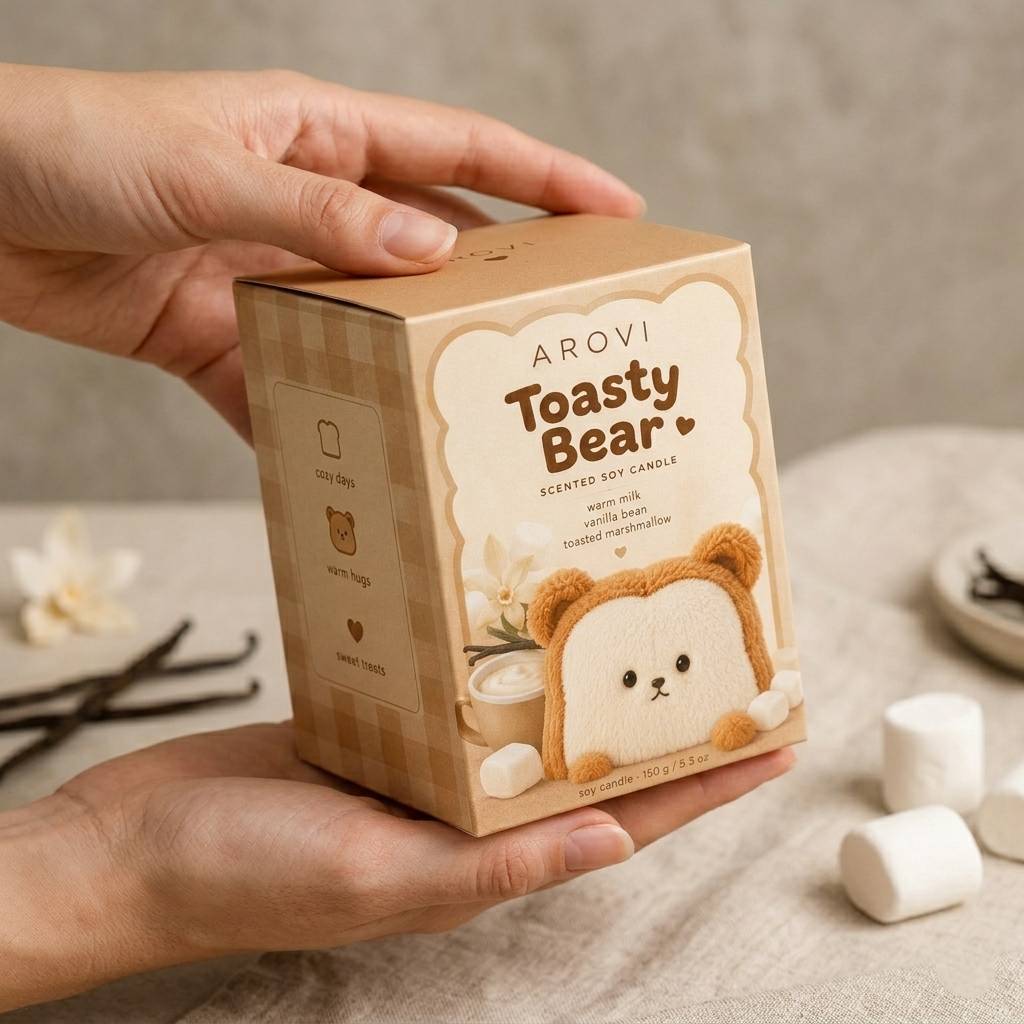 Eco-Friendly Paper Packaging Box With Brand Design For Candle Jars