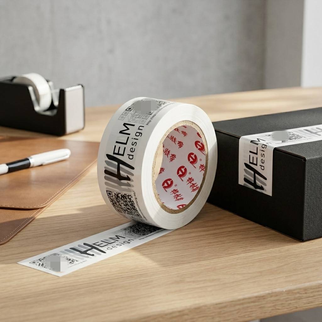 Customised Packaging Shipping Tape White Packing Tapes With Logo