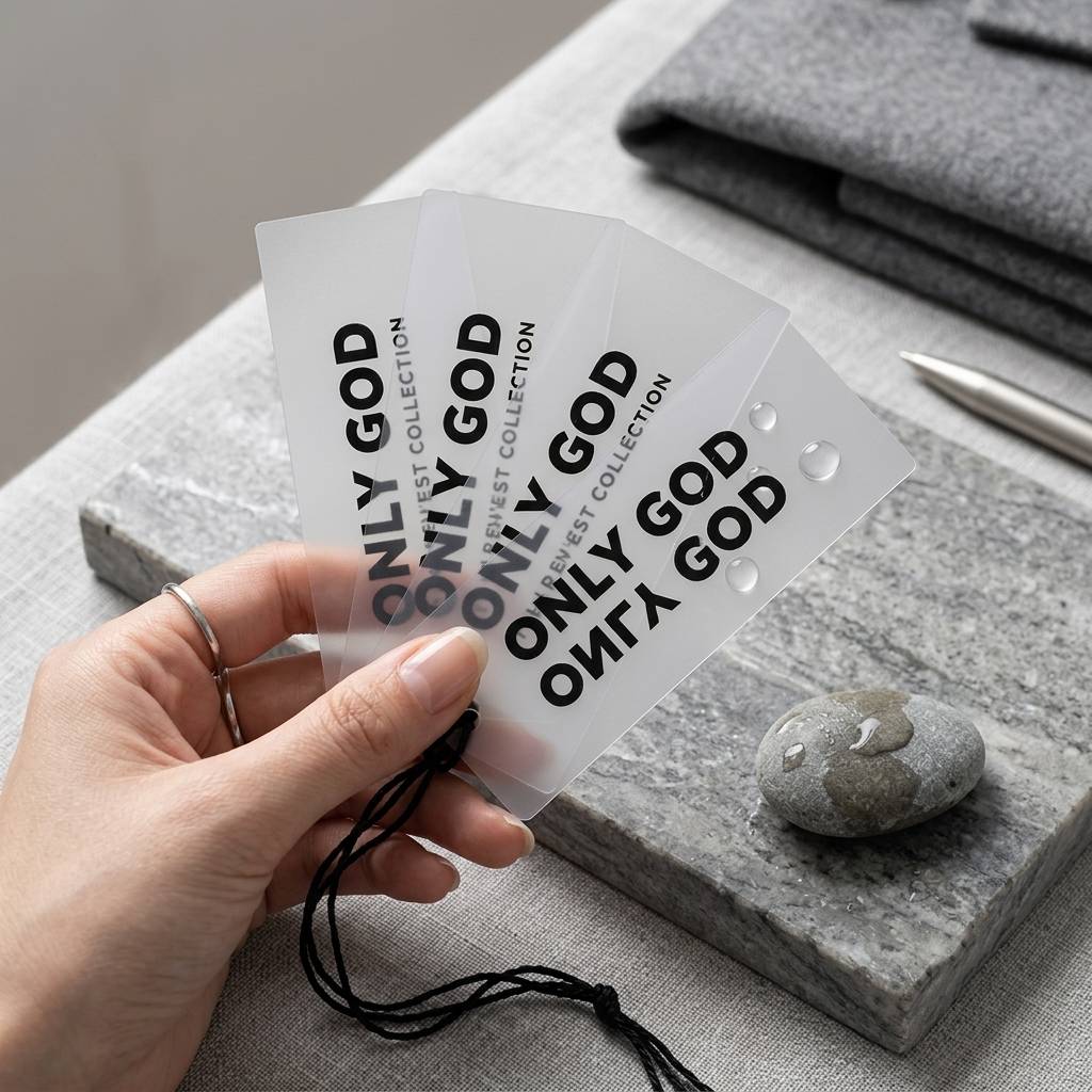 Gloss Surface PP Hang Tag Custom Print Eye Catching Stylish Appearance Gloss Surface PP Hang Tag Custom Print Eye Catching Stylish Appearance