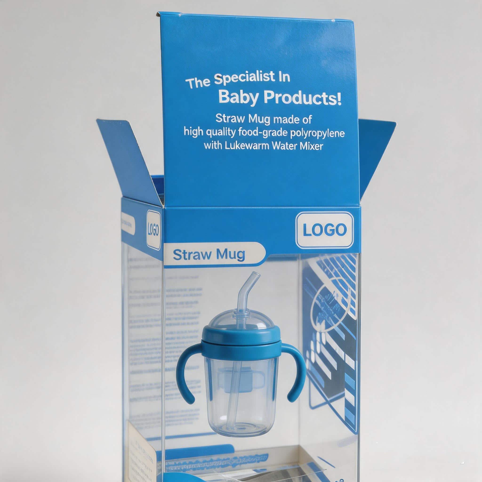 Food-Grade Clear PET Plastic Box Display Packaging Box for Baby Products