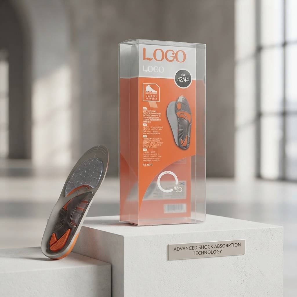 Custom Clear PVC Packaging Box for Insoles and Retail Products
