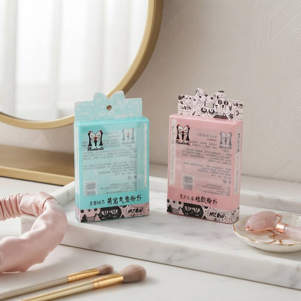 Custom Clear PVC Plastic Packaging Box with Cute Cartoon Print