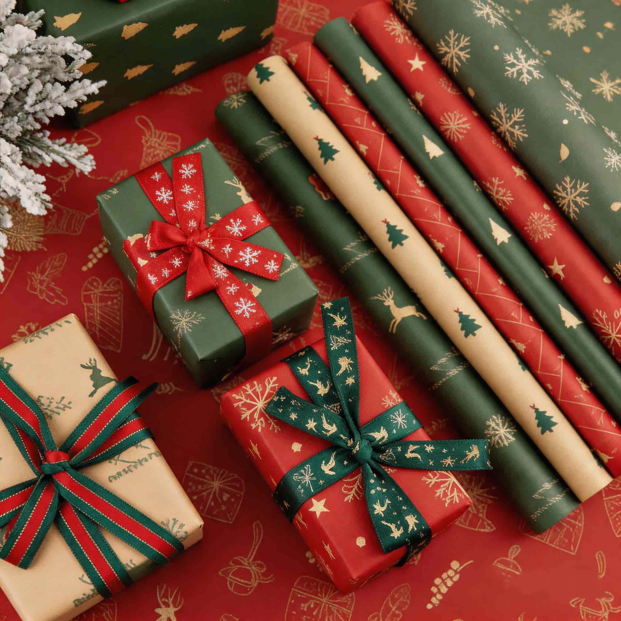 Decorative Holiday Wrapping Rolls For Artisan Goods