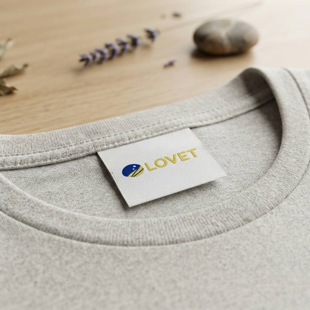 Wholesale Recycled Polyester Custom Private Label Woven Clothing Label for T-Shirt