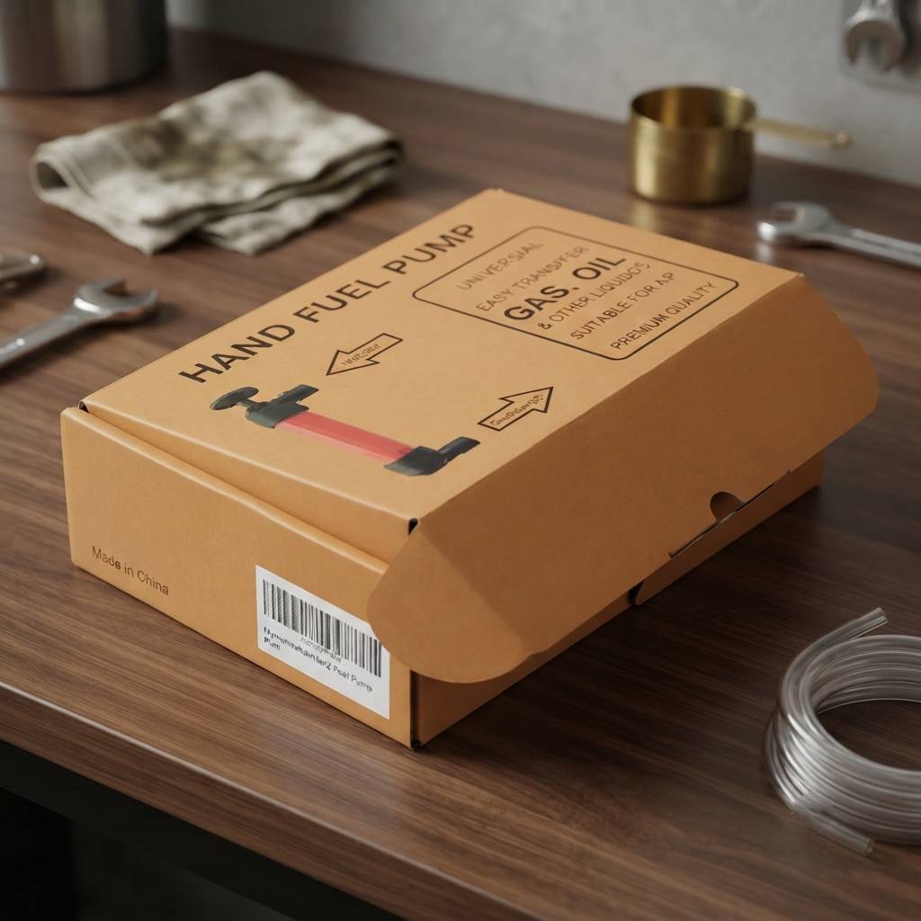 Personalized Natural Brown Box With Custom Industrial Product Labels Personalized Natural Brown Box With Custom Industrial Product Labels