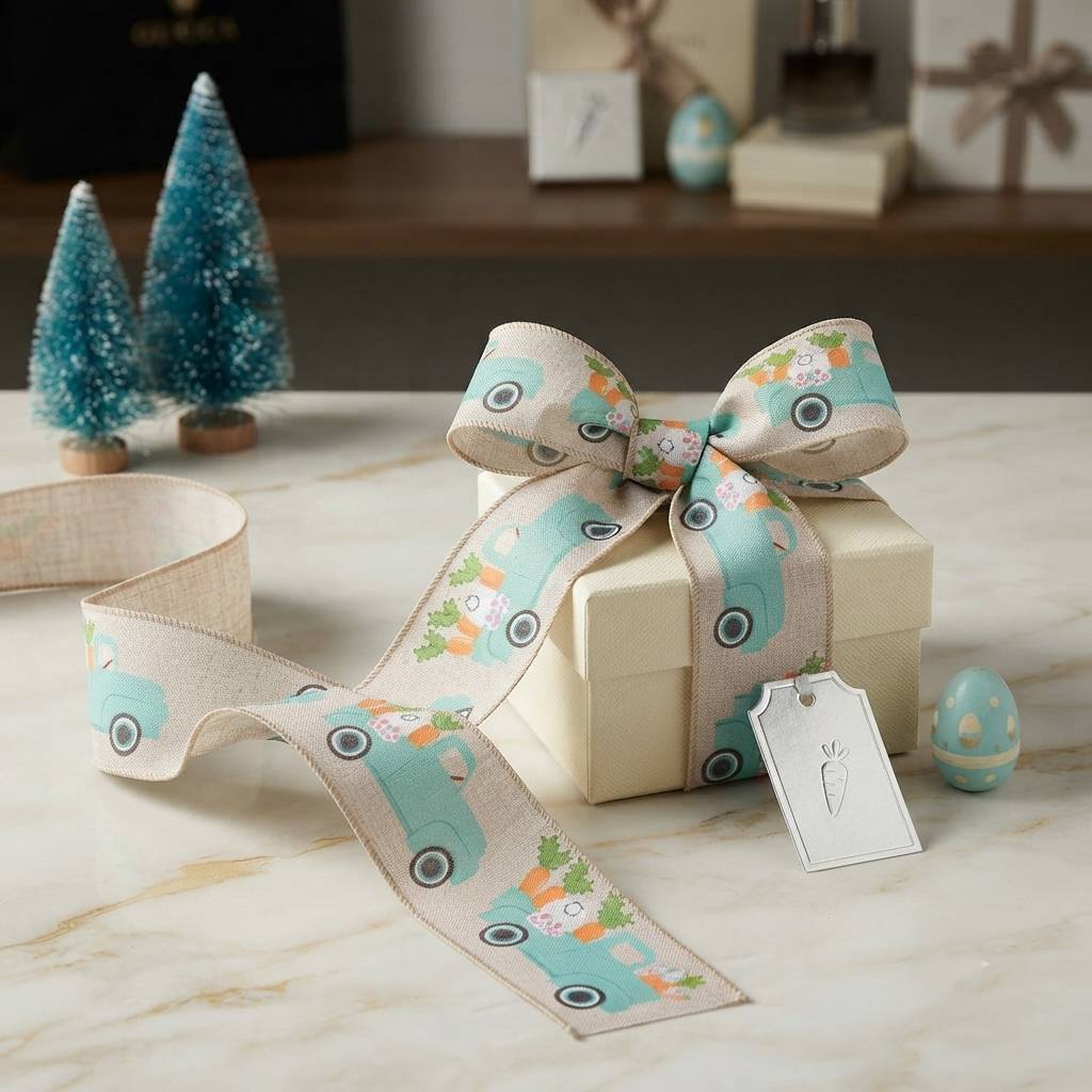 Wholesale Custom Spring Holiday Burlap Fabric Ribbons For Crafts