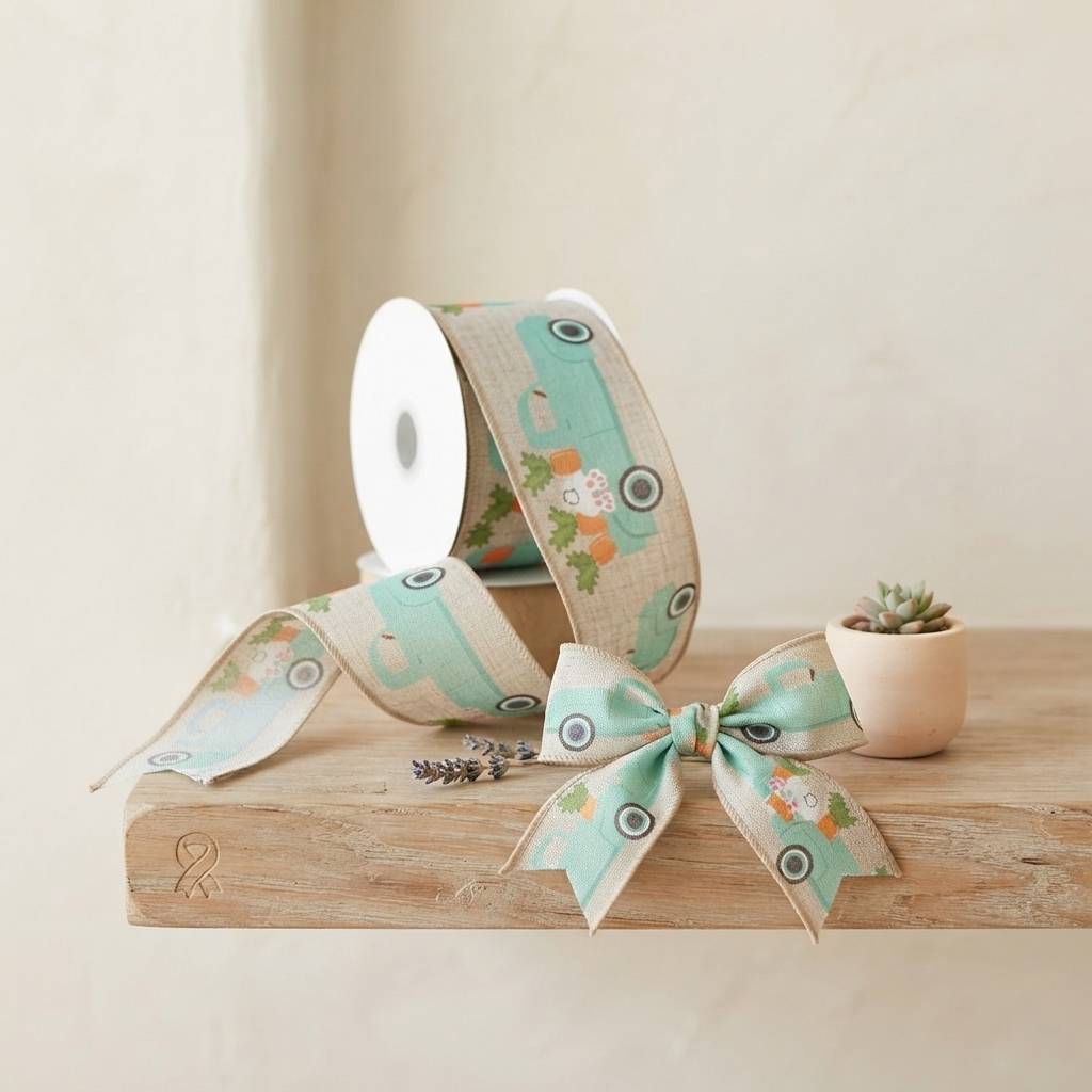 Wholesale Custom Spring Holiday Burlap Fabric Ribbons For Crafts