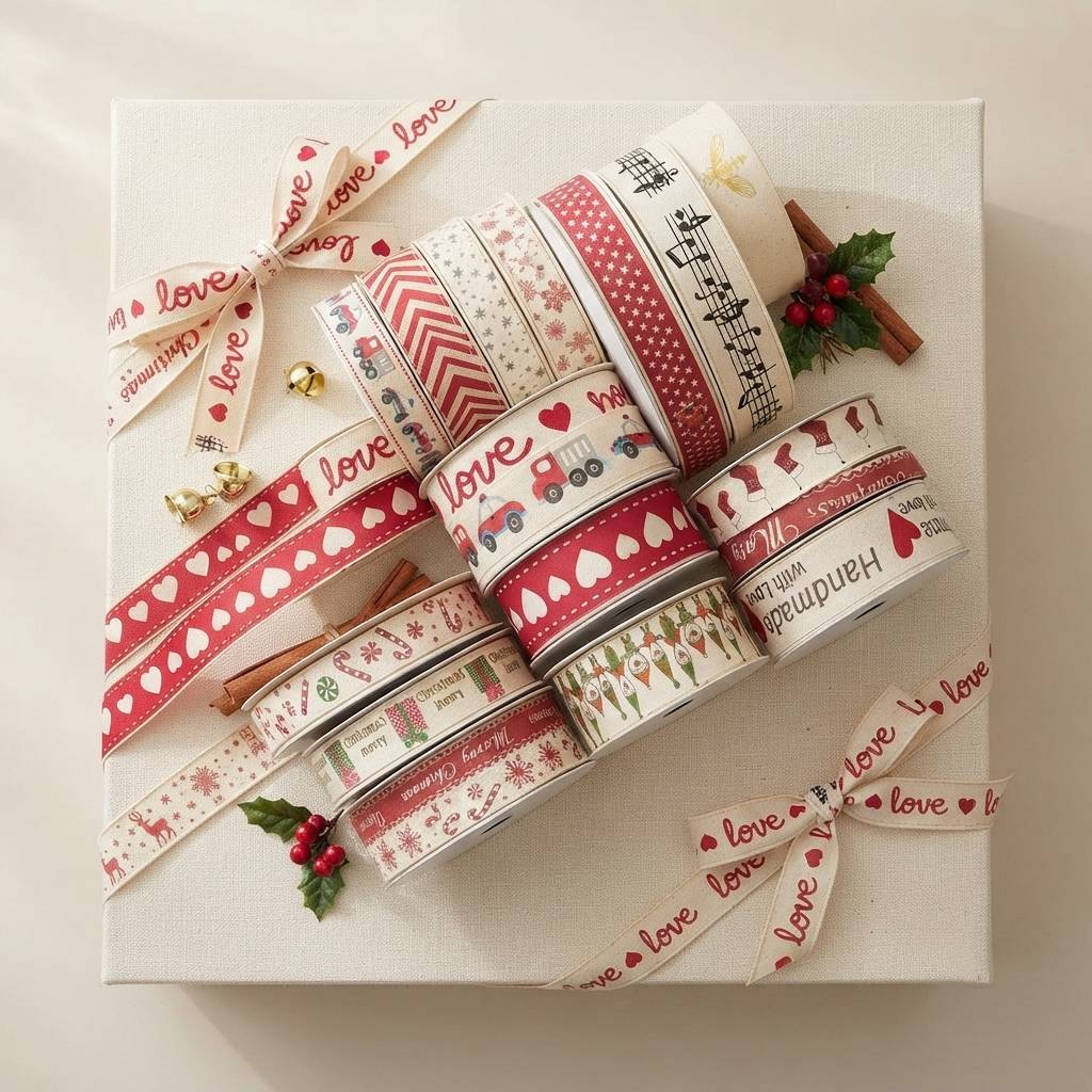 Custom Printed Love Lettering Ribbons For Artisan Packaging Custom Printed Love Lettering Ribbons For Artisan Packaging