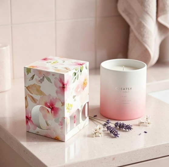 Premium Branded Candle Gift Paper Box