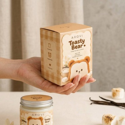 Eco-Friendly Paper Packaging Box With Brand Design For Candle Jars