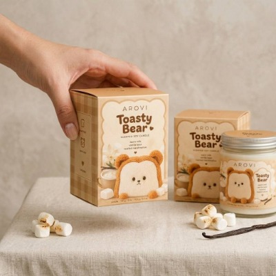 Eco-Friendly Paper Packaging Box With Brand Design For Candle Jars